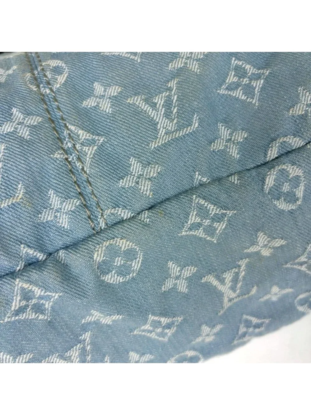Louis Vuitton Daily GM Shoulder Bag 2-Way Monogram Denim Blue Clair